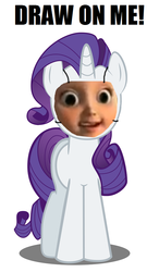 Size: 616x1058 | Tagged: safe, rarity, g4, 1000 hours in ms paint, creepy care bears girl, draw on me, exploitable meme, meme, ms paint, nightmare fuel, wat, what has science done