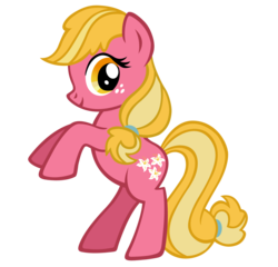 Size: 1597x1536 | Tagged: safe, artist:durpy, applejack, lily, lily valley, earth pony, pony, g4, female, looking at you, palette swap, recolor, simple background, solo, transparent background, vector, vexel