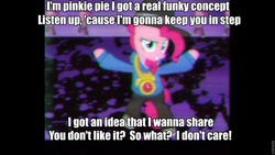 Size: 960x540 | Tagged: safe, pinkie pie, g4, testing testing 1-2-3, female, rapper pie, solo, song reference