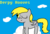 Size: 640x437 | Tagged: useless source url, safe, artist:kebyi, derpy hooves, pegasus, pony, g4, cloud, cloudy, cute, female, frown, mare, ms paint, sky, solo, wink