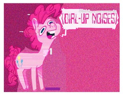 Size: 954x749 | Tagged: safe, artist:otter-cha0s, pinkie pie, g4, descriptive noise, female, glitch, solo