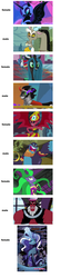 Size: 1000x4518 | Tagged: safe, ahuizotl, discord, king sombra, lord tirek, mane-iac, nightmare moon, nightmare rarity, queen chrysalis, sunset shimmer, pony, equestria girls, g4, my little pony equestria girls, twilight's kingdom, spoiler:comic, antagonist, sunset satan