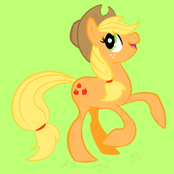 Size: 957x958 | Tagged: safe, artist:gobixhoukou, applejack, g4, female, rearing, simple background, solo