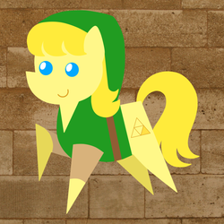 Size: 850x850 | Tagged: safe, artist:perfectpinkwater, pony, link, pointy ponies, ponified, solo, the legend of zelda