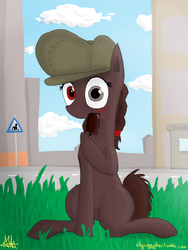 Size: 1500x2000 | Tagged: safe, artist:altycoggydeer, oc, oc only, oc:altidiya, oc:altycoggydeer, equestria at war mod, heterochromia, ice cream, solo, stalliongrad