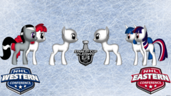 Size: 1024x576 | Tagged: safe, artist:j4lambert, pony, bracket, chicago blackhawks, conference finals, hockey, ice, los angeles kings, montreal canadiens, new york rangers, nhl, playoffs, ponified, stanley cup, stanley cup playoffs