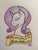 Size: 960x1280 | Tagged: safe, artist:drunkraritymodblog, rarity, pony, g4, bust, female, mouthpiece, old banner, positive message, positive ponies, profile, solo, traditional art