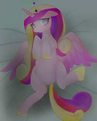 Size: 1024x1280 | Tagged: safe, artist:hebibox, princess cadance, g4, belly, featureless crotch, female, pixiv, solo