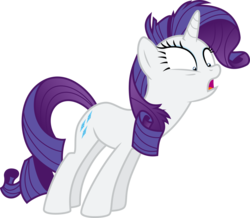 Size: 4595x4000 | Tagged: safe, artist:jeatz-axl, rarity, pony, unicorn, for whom the sweetie belle toils, g4, bad future, d:, female, frown, horn, insanity, leaning, looking down, mare, marshmelodrama, messy mane, open mouth, simple background, solo, transparent background, vector, wide eyes