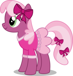 Size: 6000x6281 | Tagged: safe, artist:notlikelyanartist, cheerilee, earth pony, pony, g4, absurd resolution, bow, clothes, dress, female, simple background, skirt, solo, transparent background, vector