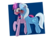 Size: 960x720 | Tagged: safe, artist:misspolycysticovary, trixie, twilight sparkle, pony, unicorn, g4, blushing, cheek kiss, duo, female, kissing, lesbian, mare, ship:twixie, shipping, sweat, unicorn twilight