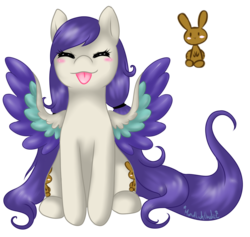 Size: 1234x1172 | Tagged: safe, artist:mondlichtkatze, oc, oc only, pegasus, pony, :p, female, mare, solo, tongue out