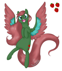 Size: 1047x1198 | Tagged: safe, artist:mondlichtkatze, oc, oc only, solo, strawberry