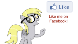 Size: 1920x1080 | Tagged: safe, artist:willowtails, derpy hooves, pegasus, pony, g4, facebook, female, glasses, mare, simple background, solo, transparent background