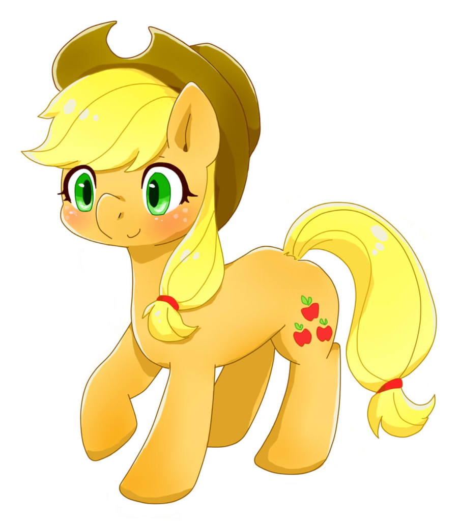 Safe Artist Rem Applejack G Female Pixiv Simple Background Solo Derpibooru