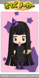 Size: 250x500 | Tagged: safe, artist:turbotowns, twilight sparkle, human, g4, chibi, chibimaker, female, humanized, solo