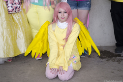 Size: 4411x2922 | Tagged: safe, artist:megelo, fluttershy, human, g4, cosplay, irl, irl human, photo