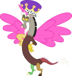 Size: 3108x3268 | Tagged: safe, artist:tourniquetmuffin, discord, alicorn, pony, g4, discorn, high res, male, princess discord, simple background, solo, transparent background, vector