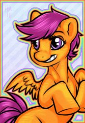 Size: 399x577 | Tagged: safe, artist:666hailsatanlol666, scootaloo, g4, female, solo