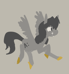 Size: 550x589 | Tagged: safe, artist:enma-darei, oc, oc only, oc:mortimer hooves, pegasus, pony, :v, flying, male, simple background, smiling, solo, stallion