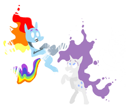 Size: 772x672 | Tagged: safe, artist:enma-darei, artist:paper-pony, rainbow dash, rarity, g4