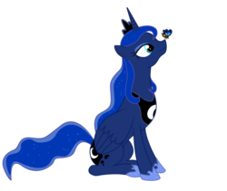 Size: 1723x1455 | Tagged: safe, artist:ledaverix, princess luna, firefly (insect), g4, female, simple background, smiling, solo, transparent background, vector