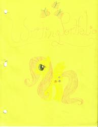 Size: 5102x6599 | Tagged: safe, artist:kamiyaakuto, fluttershy, g4, absurd resolution, female, solo, traditional art