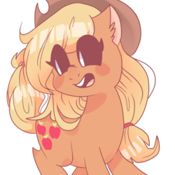 Size: 600x600 | Tagged: safe, artist:lolly-jpg, applejack, g4, female, simple background, solo, transparent background