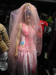 Size: 2448x3264 | Tagged: safe, artist:daughter-of-wolves, princess cadance, human, g4, 2014, convention, cosplay, high res, irl, irl human, megacon, photo, solo, veil