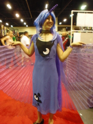 Size: 2448x3264 | Tagged: artist needed, safe, princess luna, human, g4, 2013, convention, cosplay, high res, irl, irl human, megacon, photo, solo