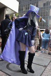 Size: 1024x1536 | Tagged: safe, artist:sapphirecosplay, trixie, human, g4, 2013, cape, clothes, convention, cosplay, dragon con, face paint, gloves, high heel boots, irl, irl human, photo, wand
