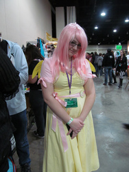 Size: 1536x2048 | Tagged: artist needed, safe, fluttershy, human, g4, 2013, cosplay, glasses, irl, irl human, magfest, photo, solo