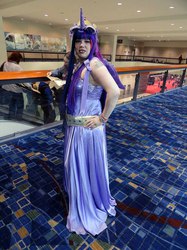 Size: 1030x1374 | Tagged: safe, artist:bluezhift, twilight sparkle, human, g4, 2013, big crown thingy, c2e2, clothes, convention, cosplay, dress, irl, irl human, photo, twilight sparkle (alicorn)