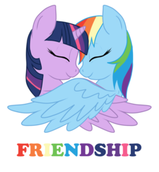 Size: 850x915 | Tagged: safe, artist:karmadash, rainbow dash, twilight sparkle, alicorn, pony, g4, female, friendship, friendshipping, mare, twilight sparkle (alicorn)