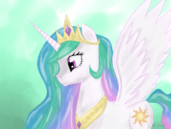 Size: 1024x768 | Tagged: safe, artist:yukino, princess celestia, g4, female, solo