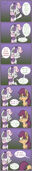 Size: 600x3213 | Tagged: safe, artist:slitherpon, apple bloom, scootaloo, sweetie belle, pony, unicorn, moody mark crusaders, g4, alternate universe, bandage, comic, cutie mark crusaders, female, filly, foal, stitches