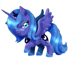 Size: 1385x1354 | Tagged: safe, artist:kristyd, princess luna, g4, chibi, female, solo