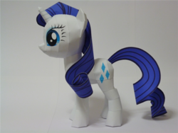 Size: 1080x810 | Tagged: safe, artist:robi, rarity, pony, unicorn, g4, female, papercraft, pixiv, solo