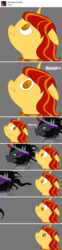 Size: 960x3902 | Tagged: safe, artist:whisperfoot, king sombra, oc, oc:autumn leaf, ask autumn leaf, ask king sombra, g4, ask-autumn-leaf, oh god, ohgodwhat, scared