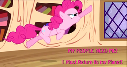 Size: 900x479 | Tagged: safe, screencap, pinkie pie, g4, female, golden oaks library, i must go, solo