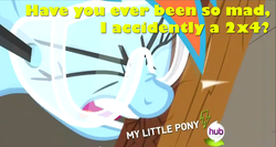 Size: 1917x1023 | Tagged: safe, screencap, rainbow dash, g4, accidentally, broken english, female, hub logo, i accidentally, solo