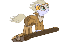 Size: 4000x3009 | Tagged: safe, artist:jh, earth pony, pony, clothes, edit stefanovic, female, mare, ponified, simple background, solo, technotise edit i ja, transparent background, vector, visor