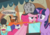 Size: 744x515 | Tagged: safe, edit, edited screencap, screencap, mulia mild, pinkie pie, rarity, twilight sparkle, earth pony, hybrid, mule, pony, unicorn, g4, mmmystery on the friendship express, my little pony: friendship is magic, deerstalker, female, hat, mare, open mouth, pipe, unicorn twilight