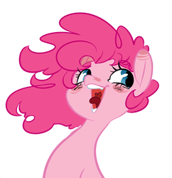 Size: 503x520 | Tagged: safe, artist:techtechno, pinkie pie, g4, female, simple background, solo, tongue out, white background