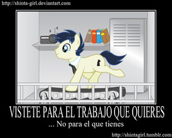 Size: 600x480 | Tagged: safe, artist:shinta-girl, oc, oc only, motivational poster, solo, spanish, translated in the description