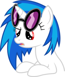 Size: 1280x1514 | Tagged: safe, artist:nsaiuvqart, dj pon-3, vinyl scratch, pony, unicorn, g4, female, hooves, horn, mare, open mouth, simple background, solo, sunglasses, transparent background, vector, vinyl's glasses