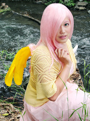 Size: 500x667 | Tagged: safe, artist:alchimique, fluttershy, human, g4, cosplay, irl, irl human, photo, solo