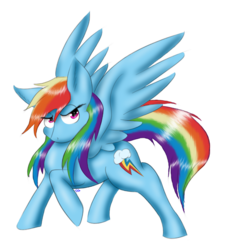 Size: 500x553 | Tagged: safe, artist:tunderi, rainbow dash, g4, female, solo