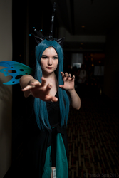 Size: 1333x2000 | Tagged: safe, artist:squibbers, queen chrysalis, human, g4, 2013, convention, cosplay, irl, irl human, momocon, photo, solo