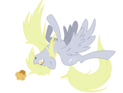 Size: 1018x768 | Tagged: safe, artist:necro1337, derpy hooves, pegasus, pony, g4, female, mare, muffin, solo